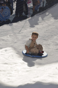 Parker LOVED sledding